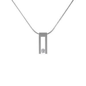 B.Tiff Hollow Bar Necklace Pendant w/ 16” Necklace (Retail $120)